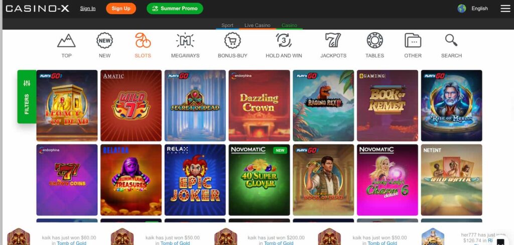 العاب كازينو اكس اون لاين casino X games