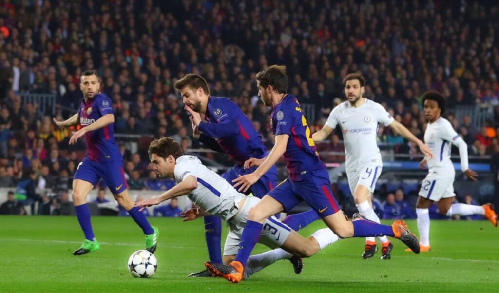مواجهة تشيلسي ضد برشلونة