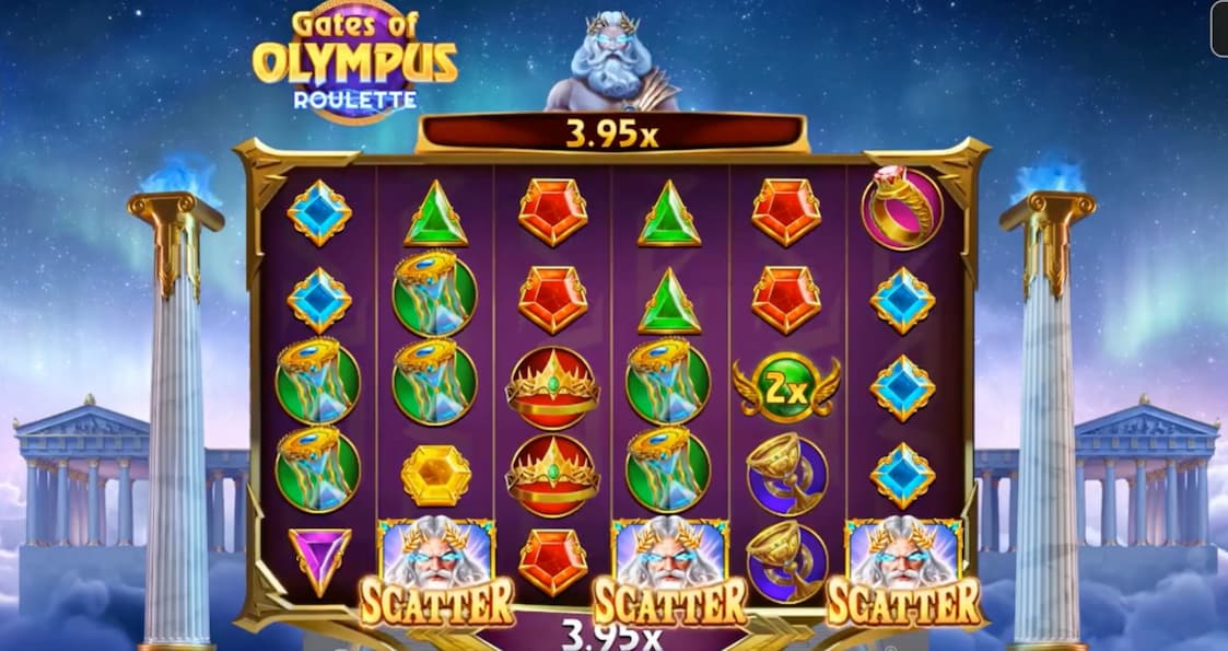 Slots round Gates of Olympus Roulette