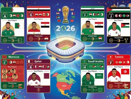 المنتخبات العربية الثمانية في كأس العالم 2026: المجموعات واللاعبون والتوقعات