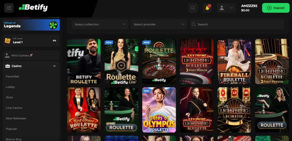 betify-live-casino-section