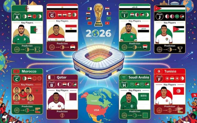 المنتخبات العربية الثمانية في كأس العالم 2026: المجموعات واللاعبون والتوقعات