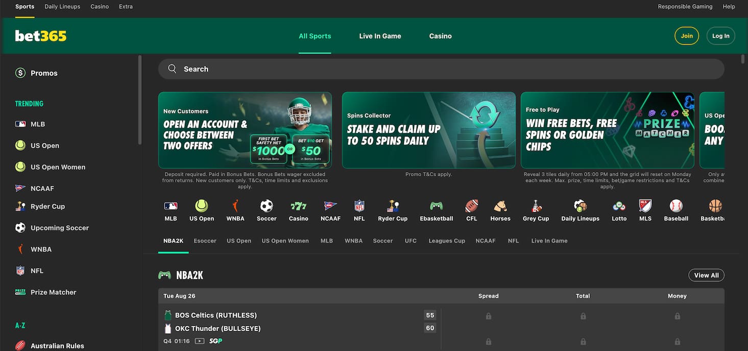 bet365-sports-betting-page