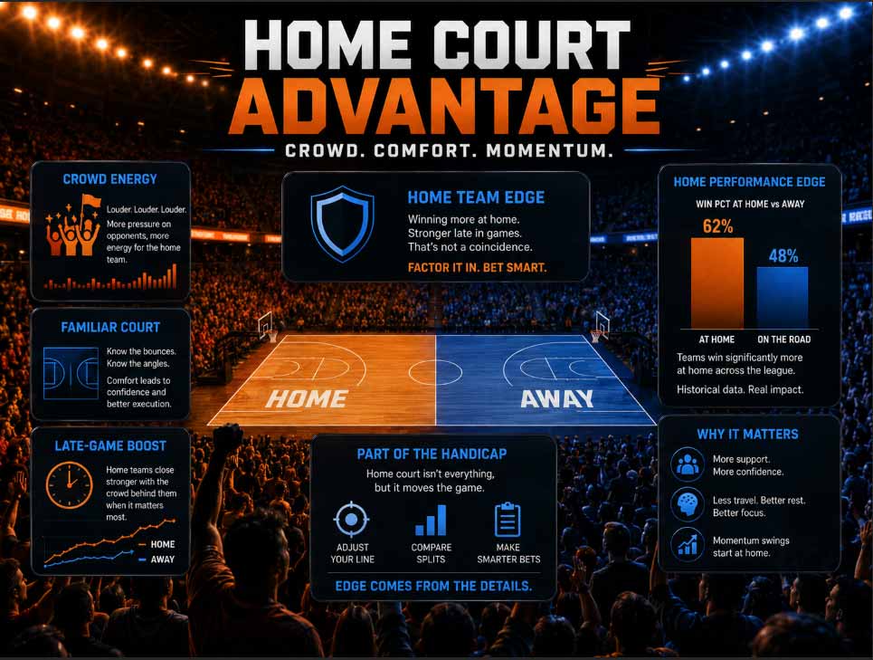 مراهنات-كرة-السلة-عامل-أرض-الملعب-Basketball-betting-Home-Court-Advantage